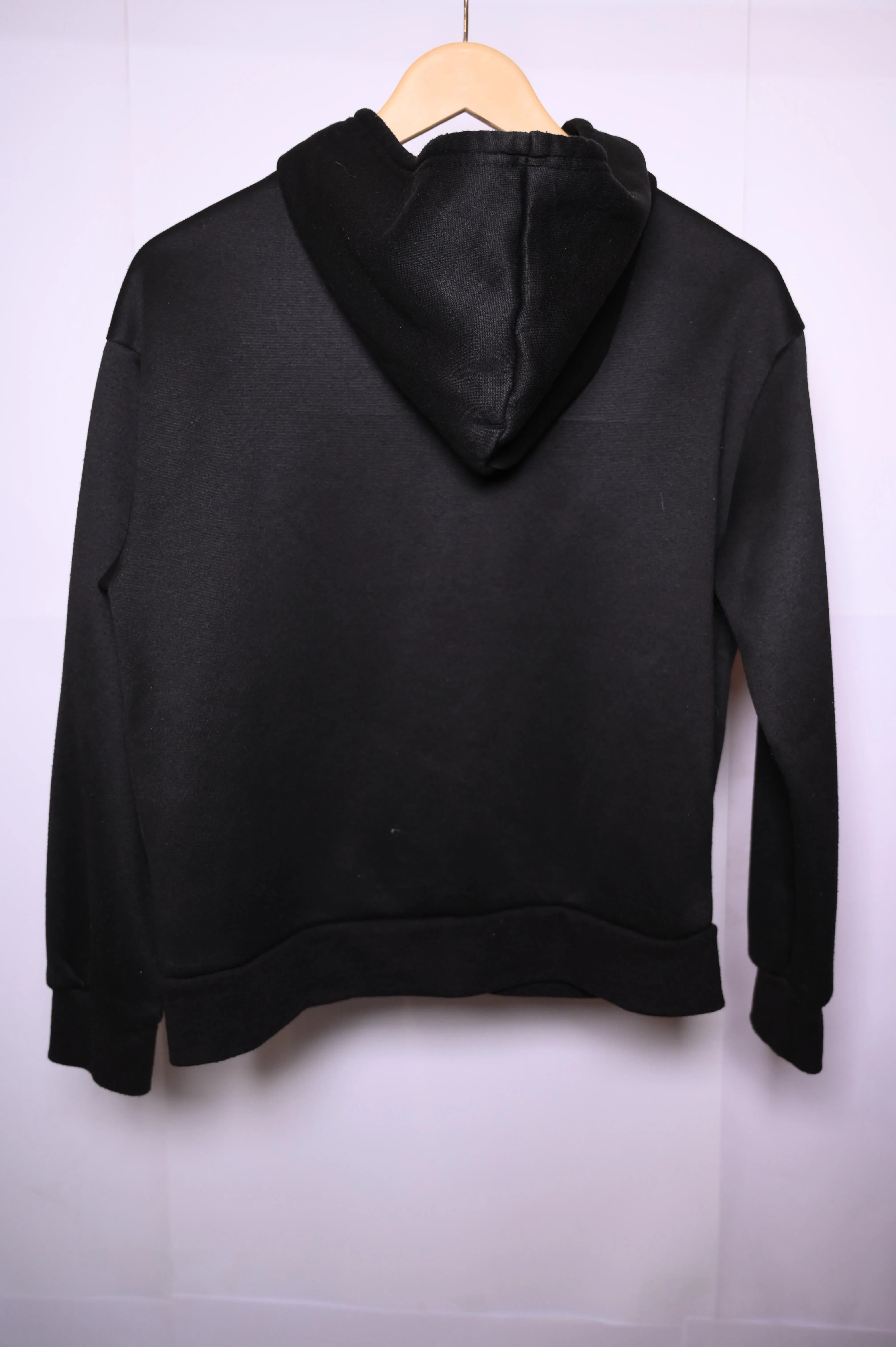 Shein Black Zipper Hoodie - Small