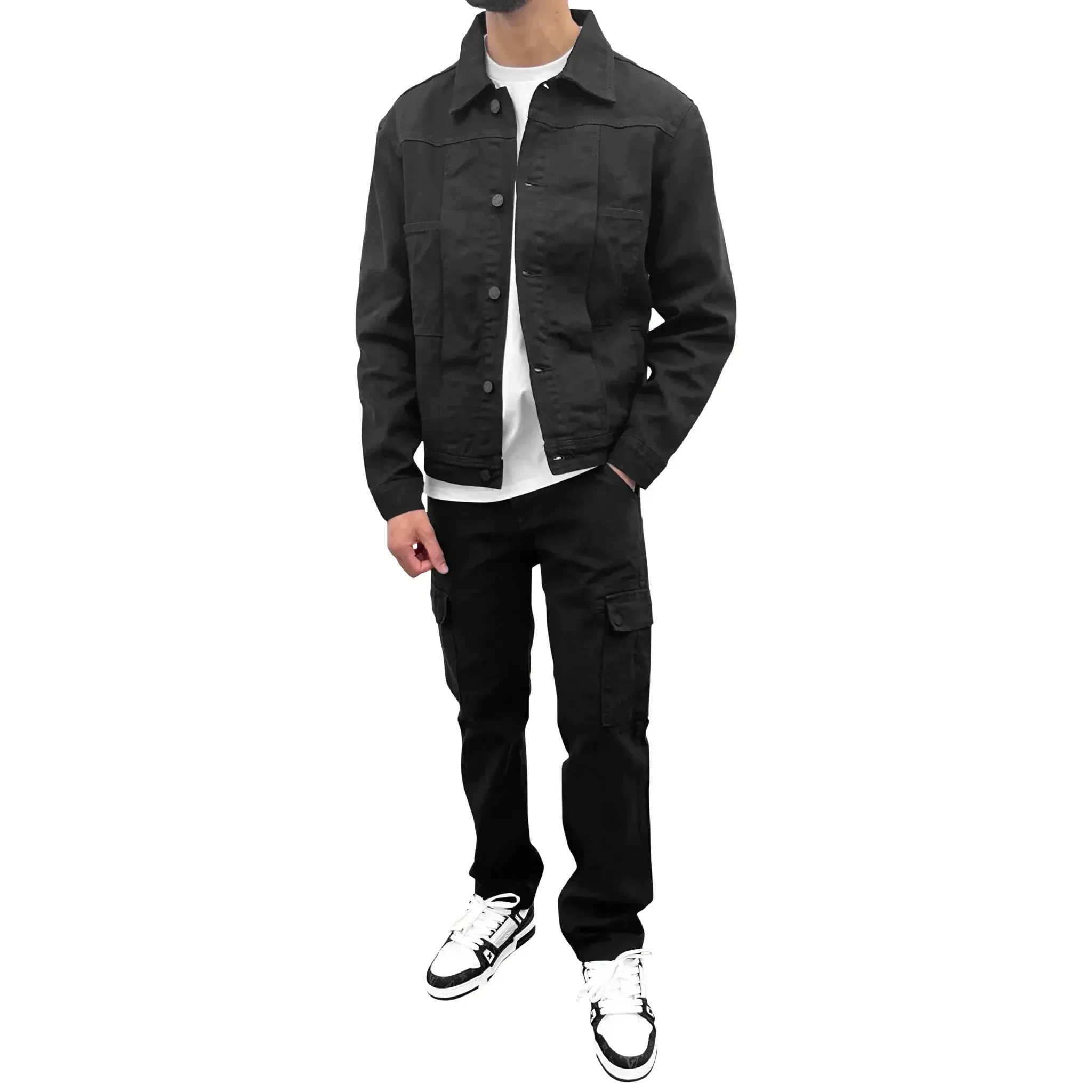 SIARR Black Denim Jacket