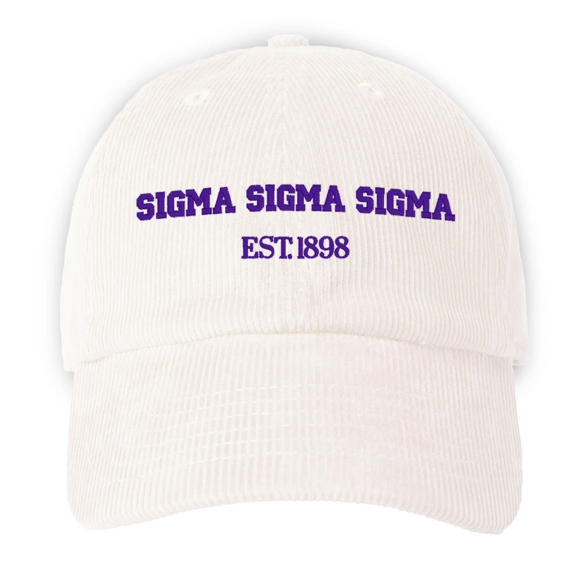 Sigma Sigma Sigma Embroidered Corduroy Hat