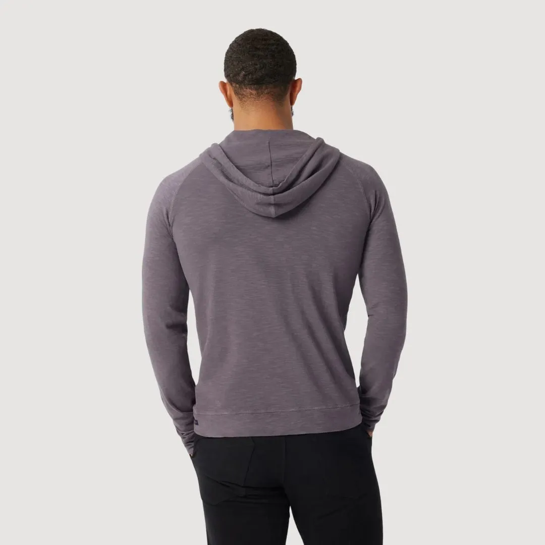 Soft Slub Long Sleeve Hoodie (Magnet)
