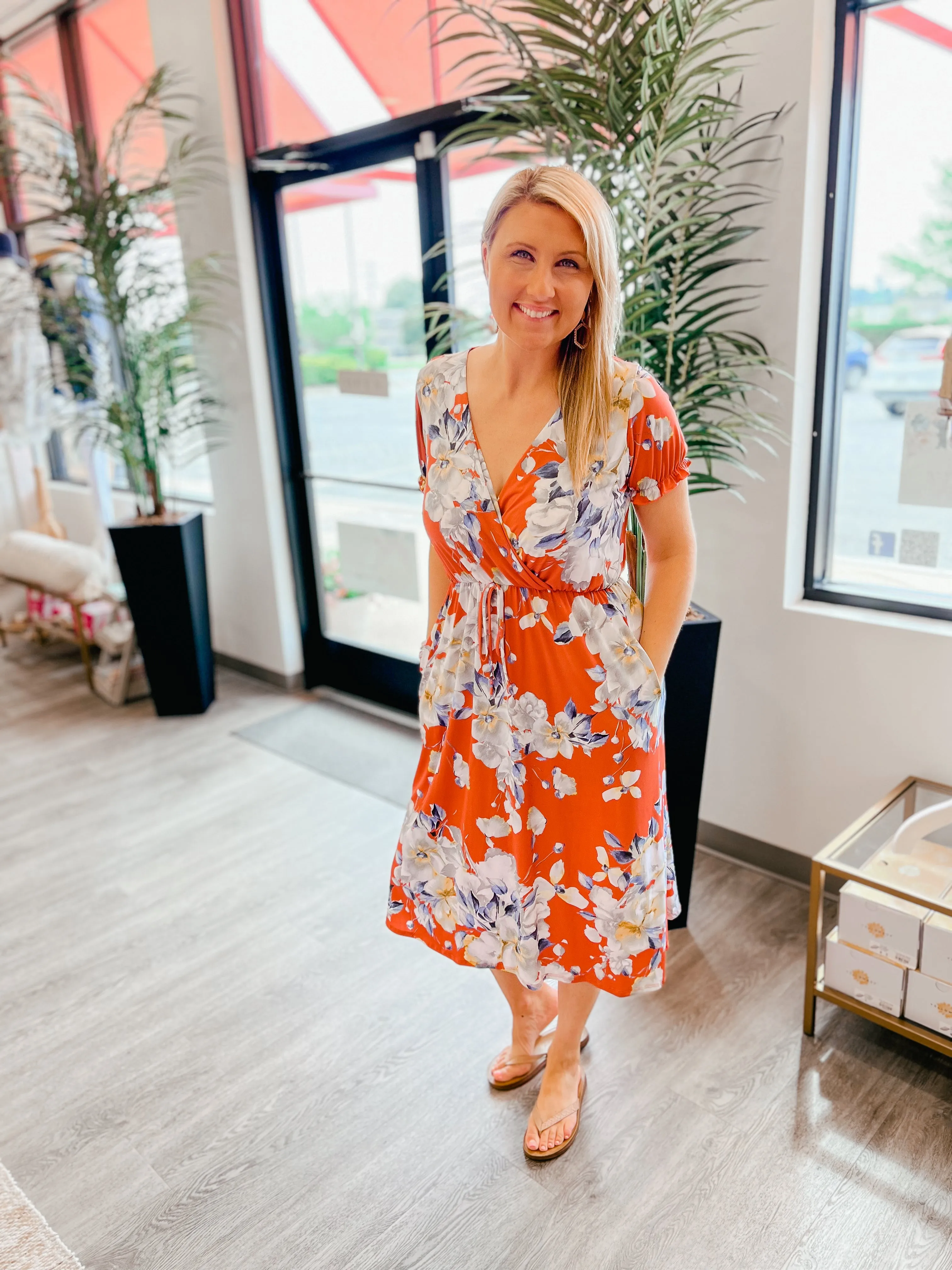 Sun Gazer Orange Maxi Dress