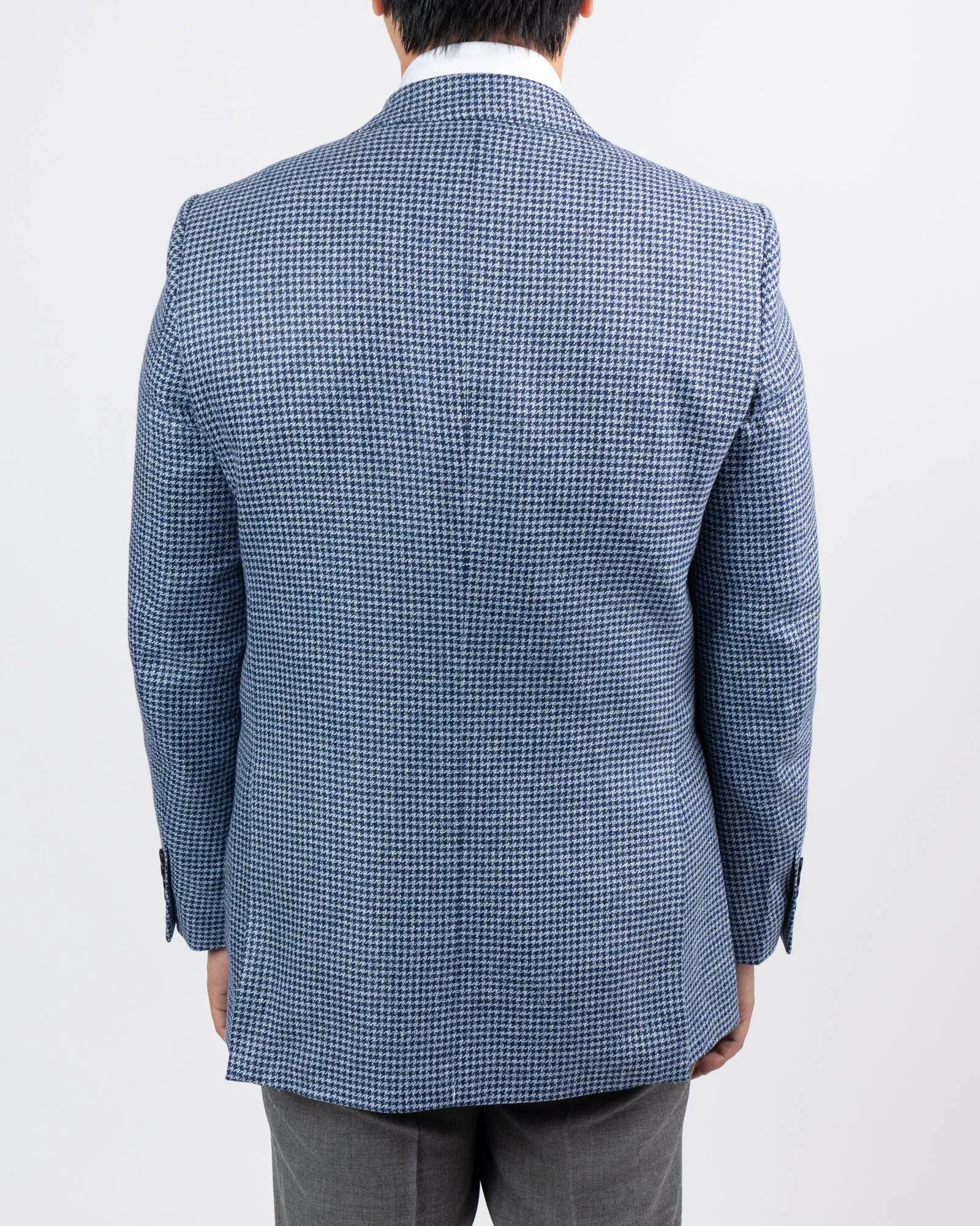 True Blues Houndstooth Wool, Silk, Linen Sportcoat