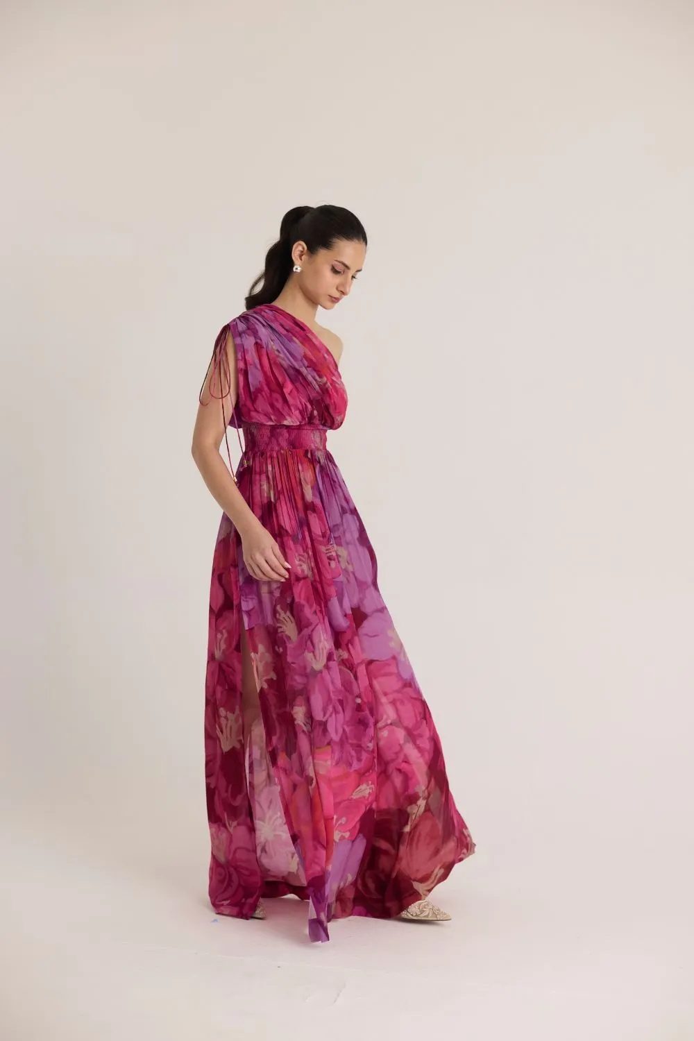 VIOLET ONE SHOULDER DRESS