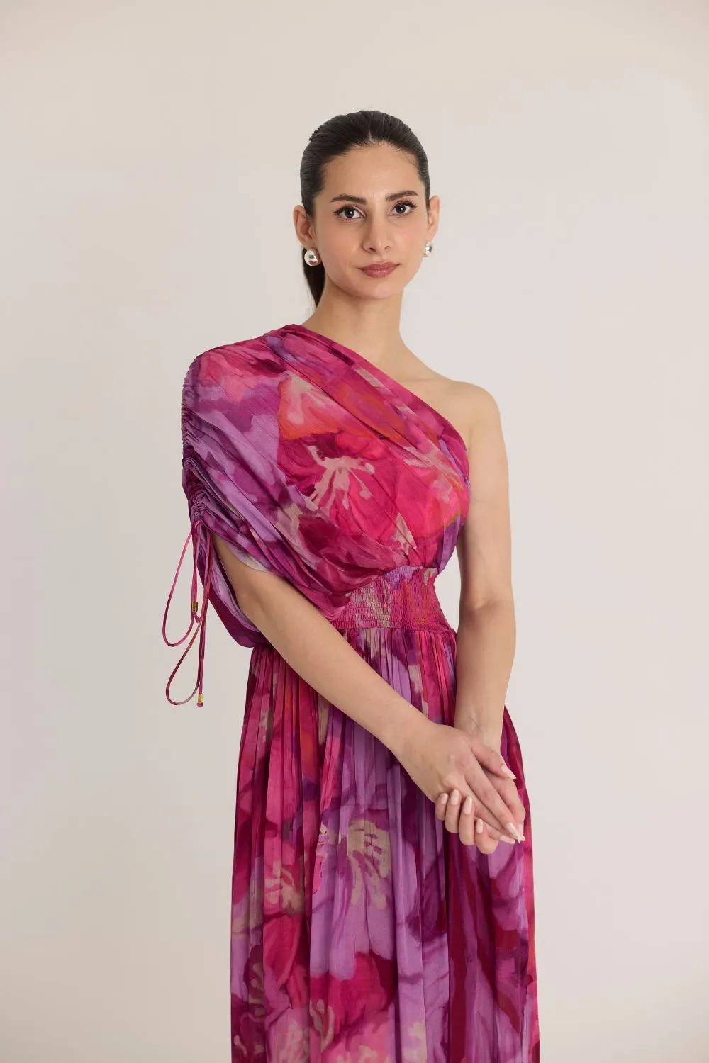 VIOLET ONE SHOULDER DRESS