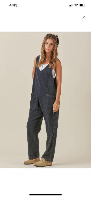 Washed Denim Overall Jumper