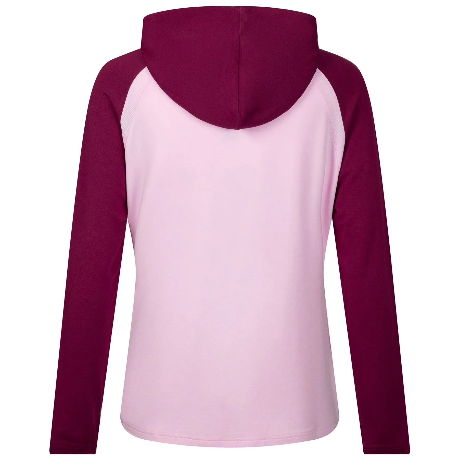 Womens Color Block Hoodie Fig/Pink - AW23