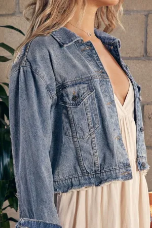 Women's Denim Cropped Jacket