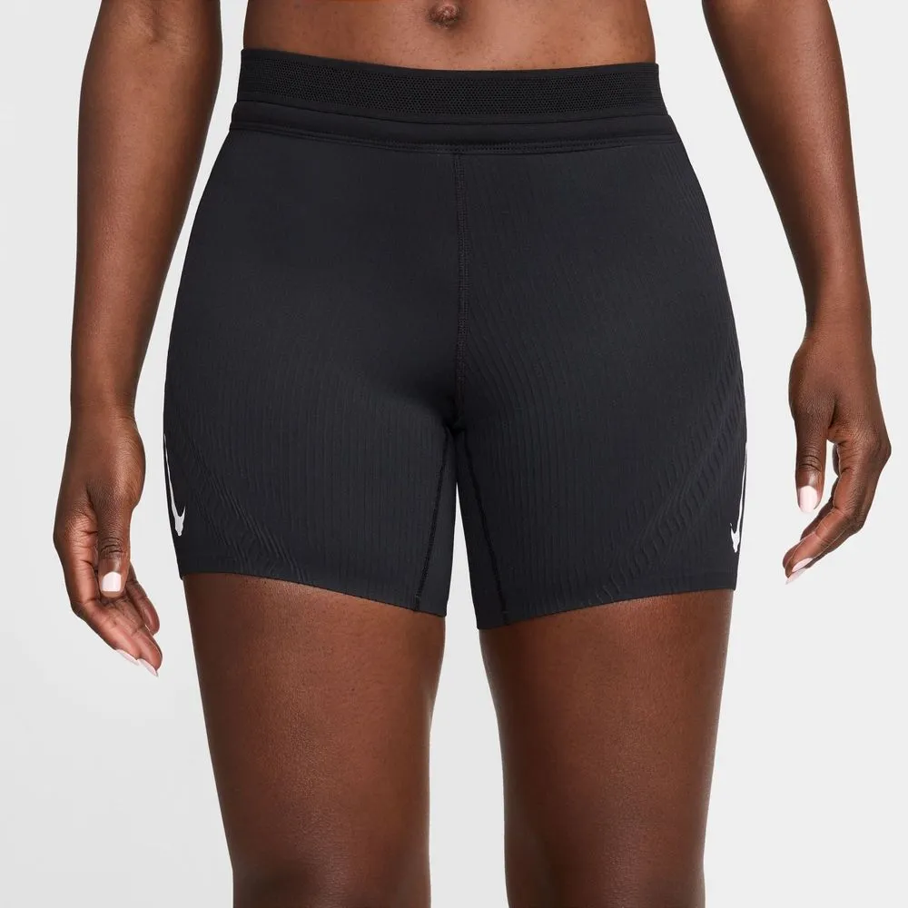Womens Dri-FIT ADV Aeroswift Mid-Rise 5 Inch Running Shorts - Black