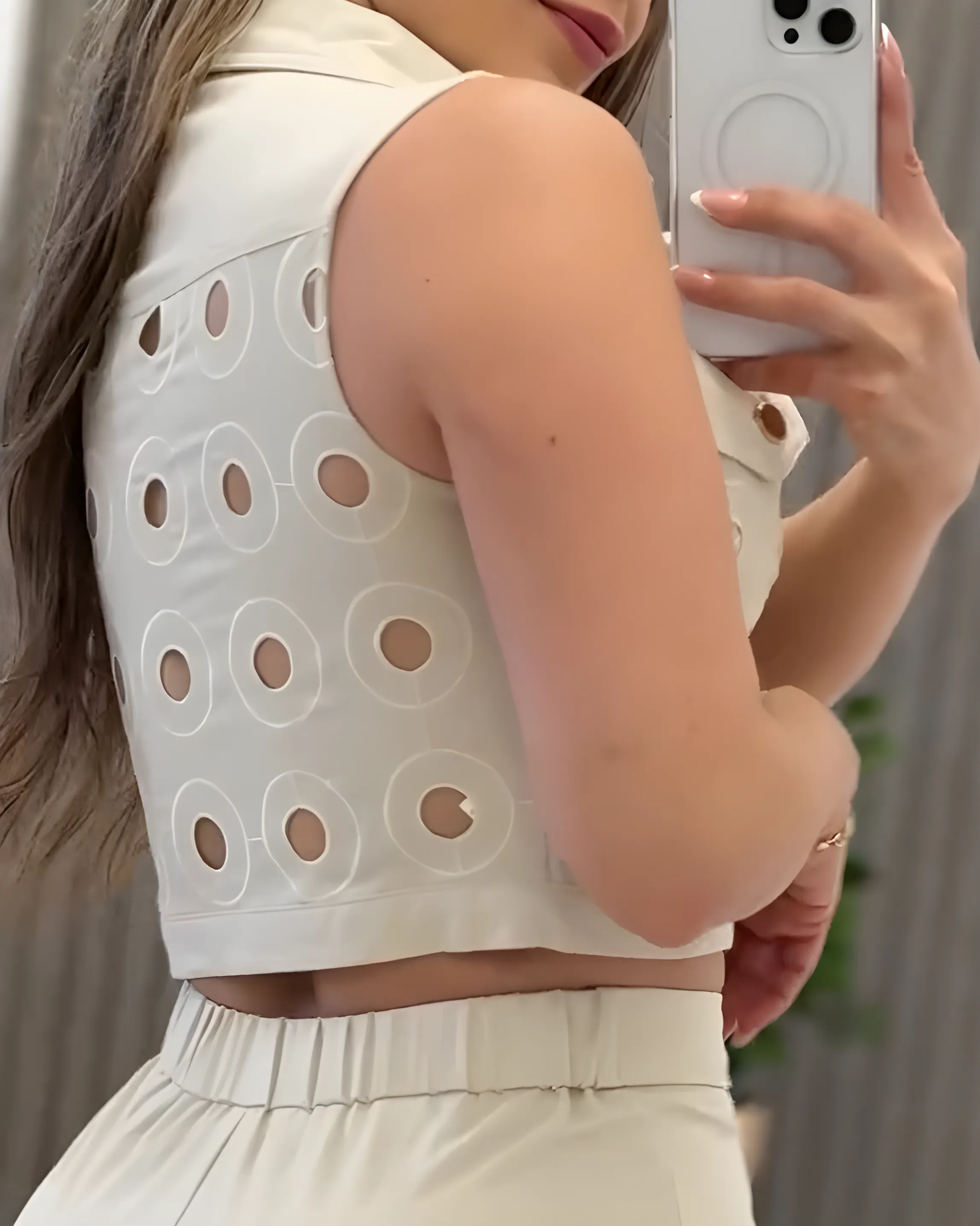 Women's Fashion Cutout Slim Sleeveless 2-Piece Set