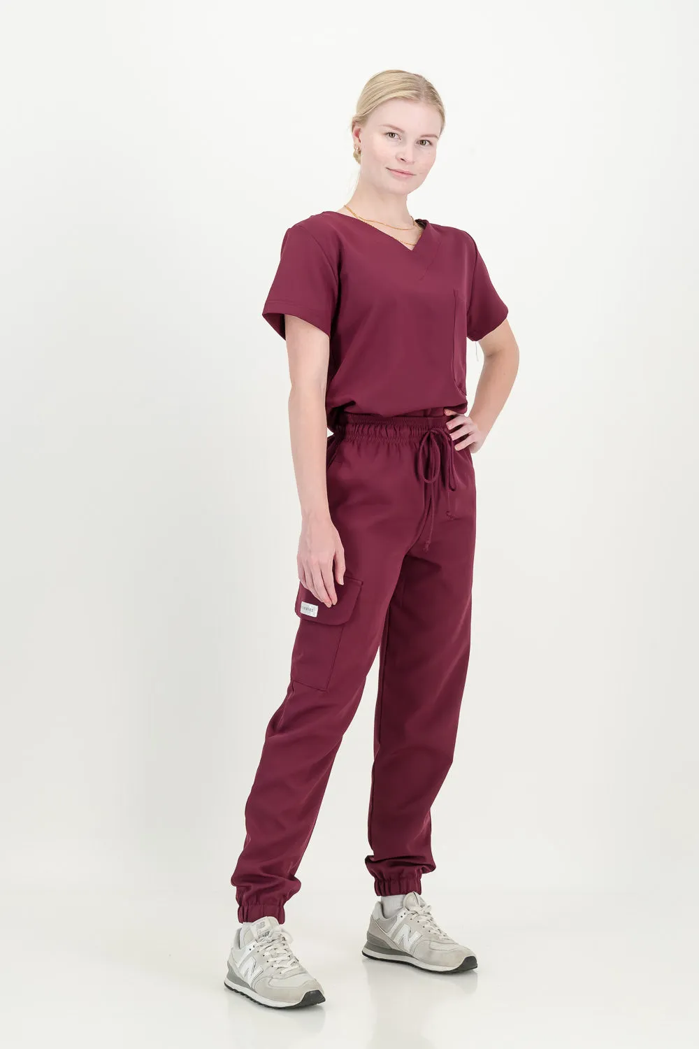 Women's  Merlot Red Scrub Pants