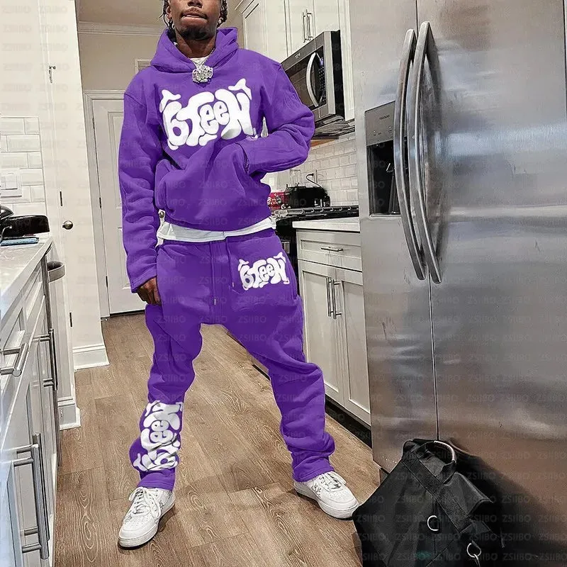 Y2K Colorful Letters High Street Hip-Hop Campus Loose Zip Hoodie Men Gothic Harajuku Casual Street Oversized Sweatshirt Unisex