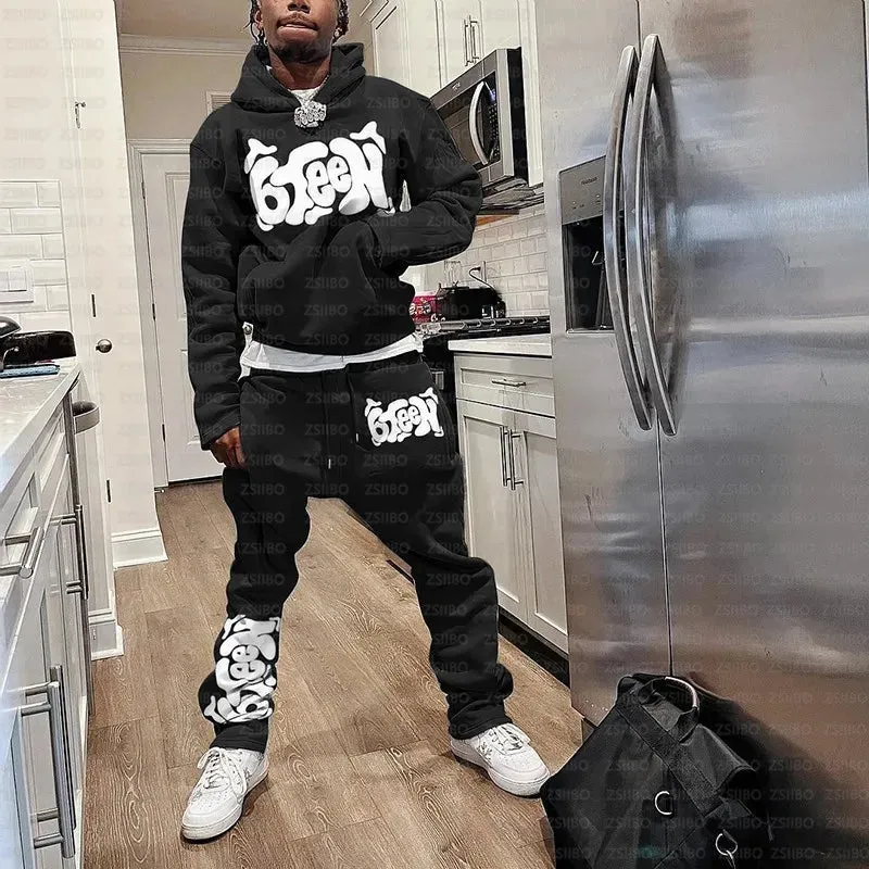 Y2K Colorful Letters High Street Hip-Hop Campus Loose Zip Hoodie Men Gothic Harajuku Casual Street Oversized Sweatshirt Unisex