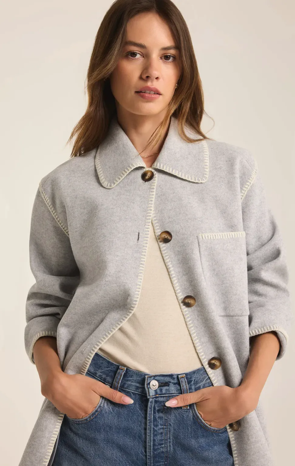 Z Supply Olivia Whipstitch Jacket