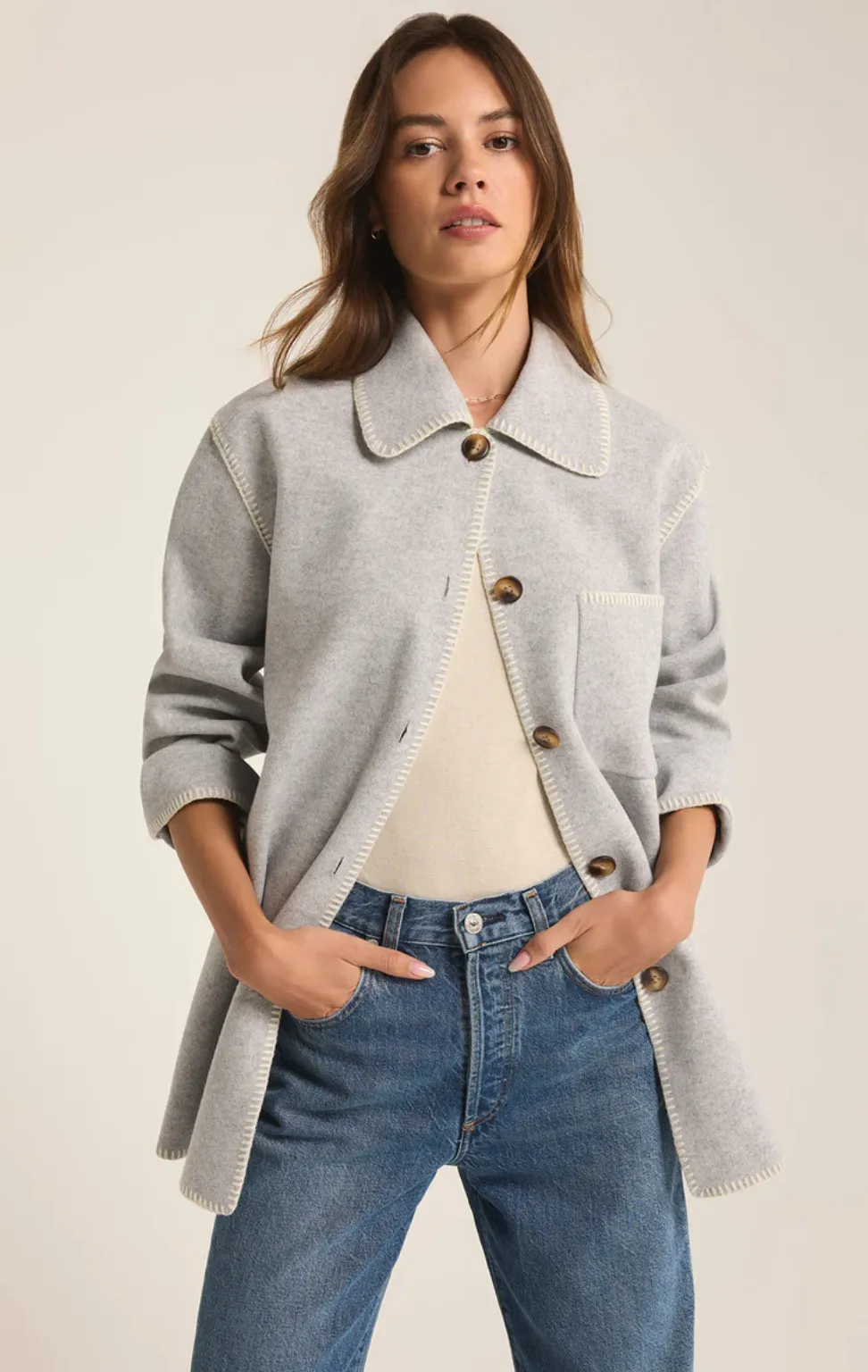 Z Supply Olivia Whipstitch Jacket